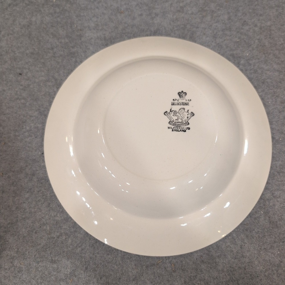 Royal Staffordshire Ironstone Wilkinson Ltd England Wheat Embossed Soup Bowl - Picture 5 of 6